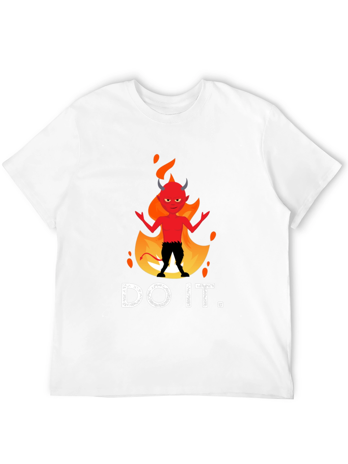 Black Do It Devil T-Shirt - Funny Graphic Tee view 12