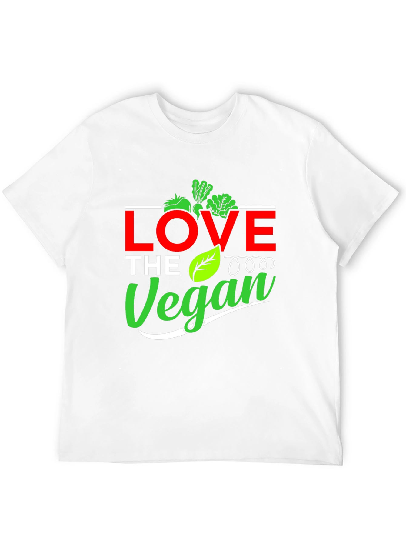 Black Love The Vegan Graphic Tee - Unisex Black T-Shirt view 12
