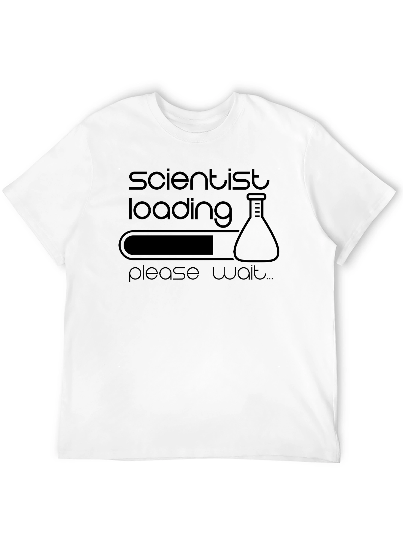 Black Scientist Loading Black Graphic T-Shirt view 12