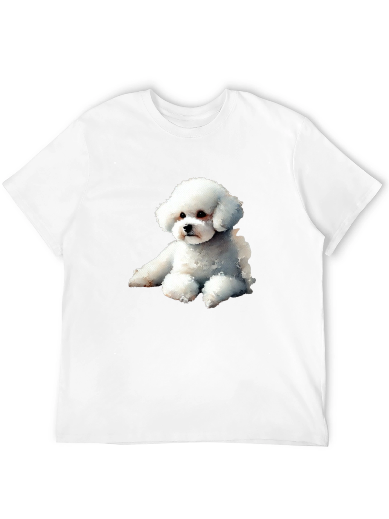 Black Cute Dog Graphic Tee - Black Cotton Blend T-Shirt view 12