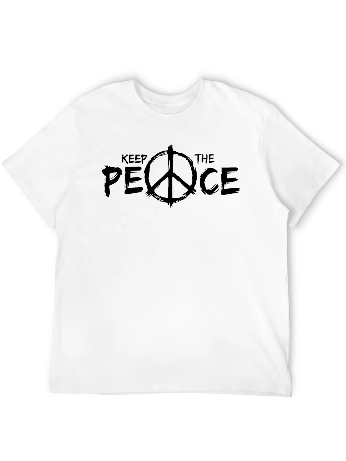 Black Keep the Peace Graphic T-Shirt - Soft Cotton Blend view 12