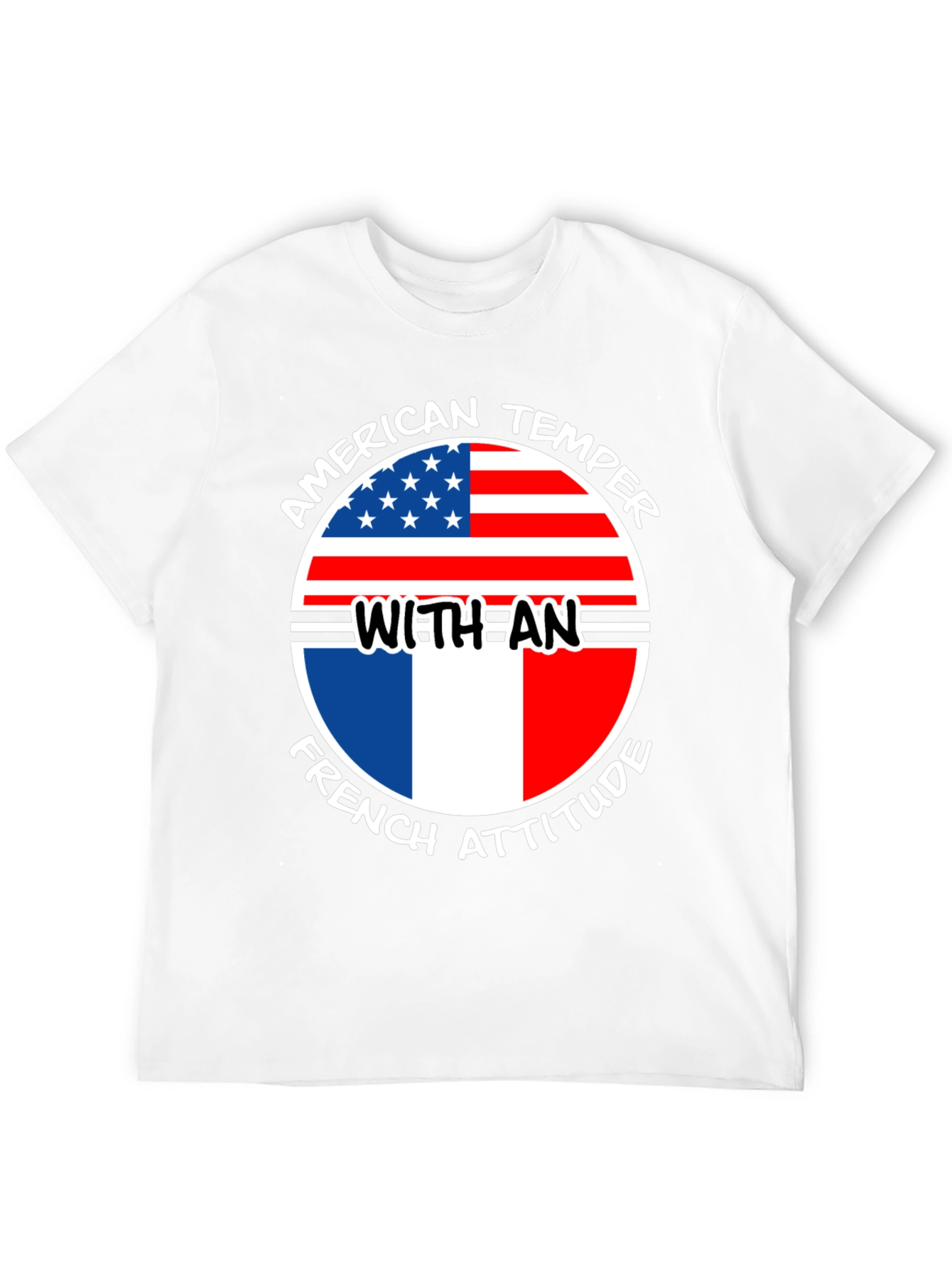Black American Temper French Attitude T-Shirt view 12
