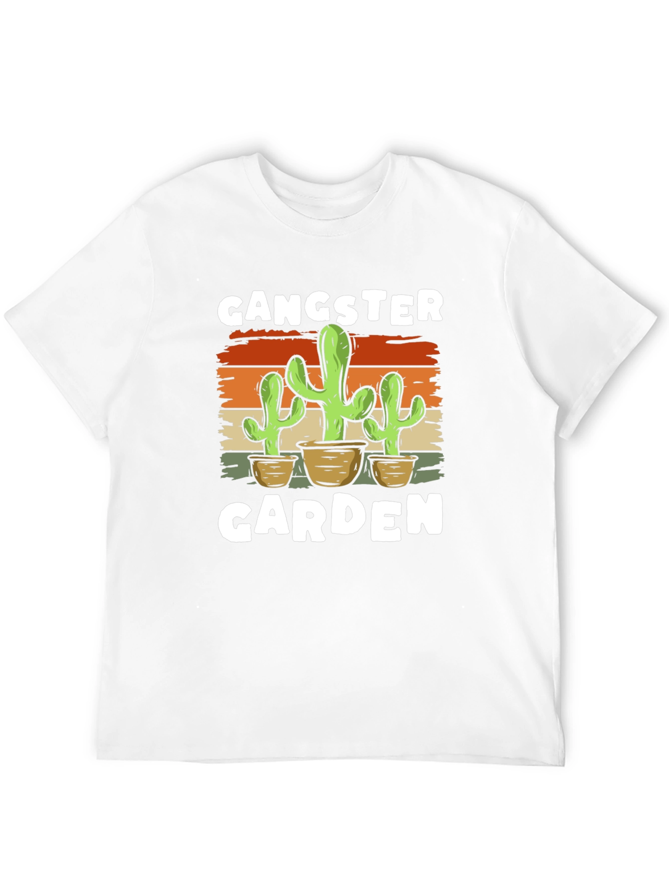 Black Gangster Garden Cactus Graphic T-Shirt view 12