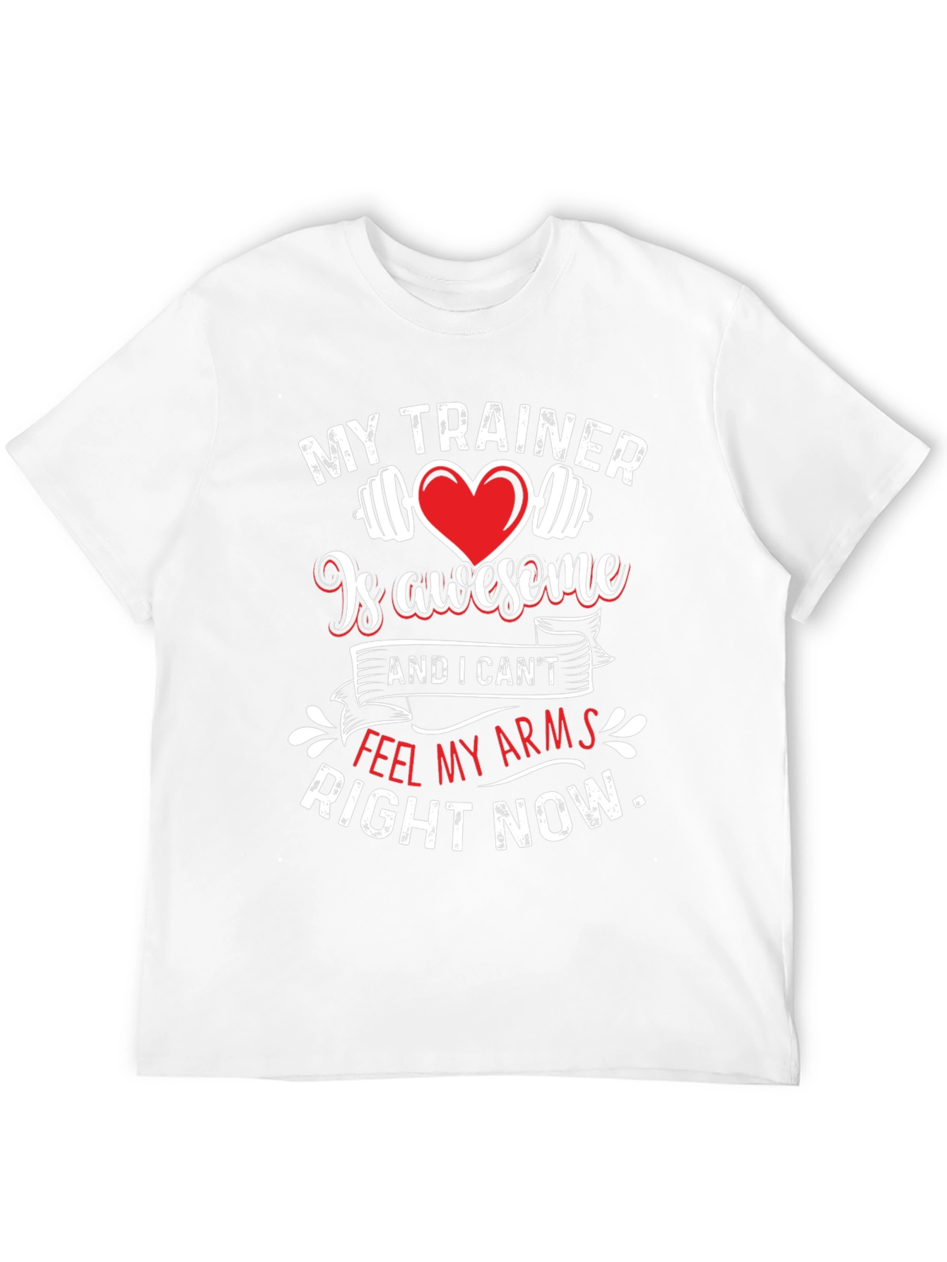 Black Funny Workout Shirt - My Trainer Is Awesome view 12