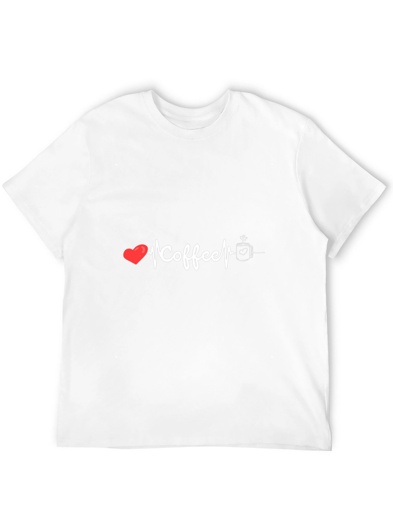 Black Coffee Lover Graphic Tee - Heartbeat Design, Soft Cotton view 12