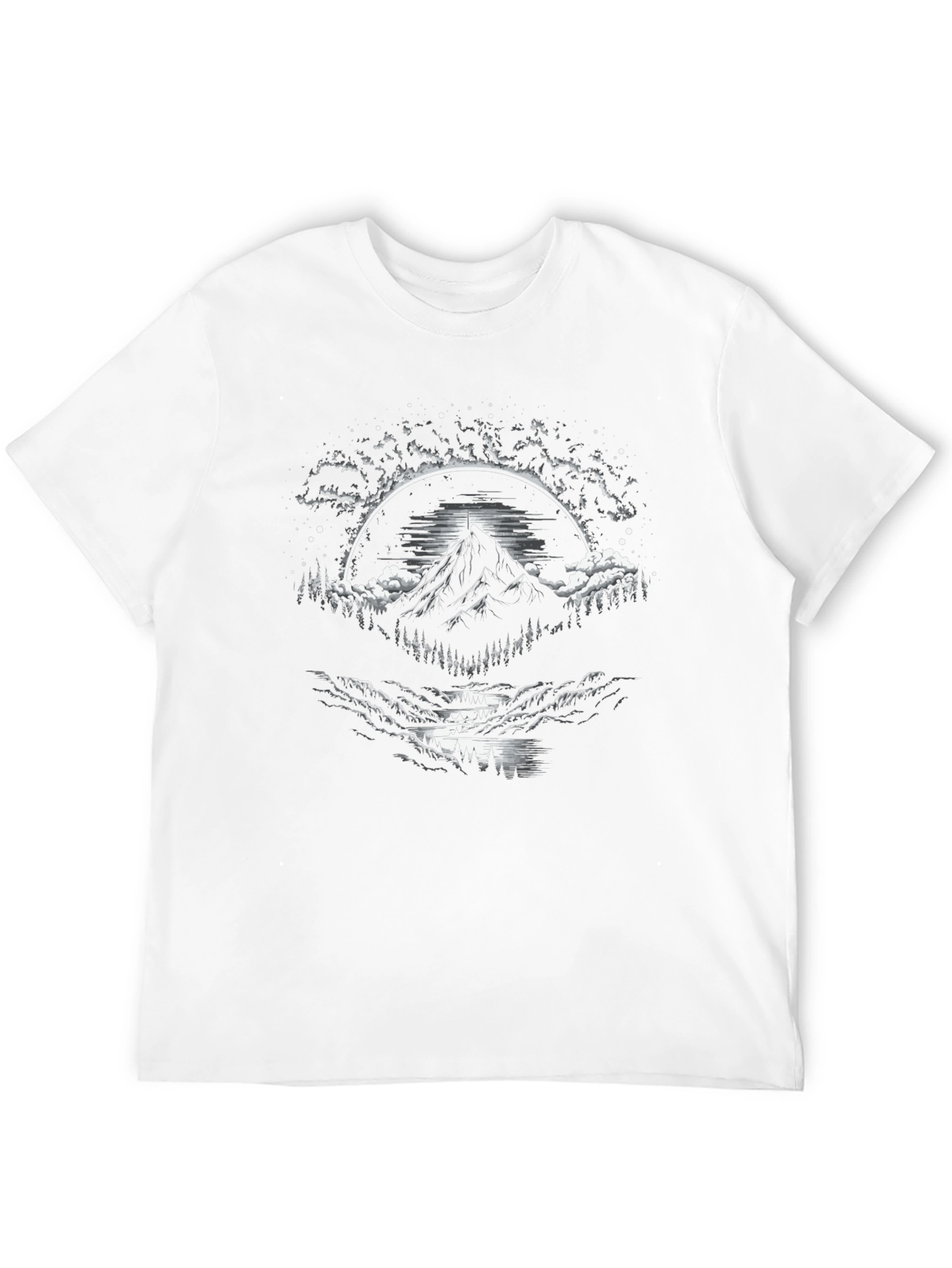 Black Mountain Peak Graphic Tee - Black Cotton Blend view 12