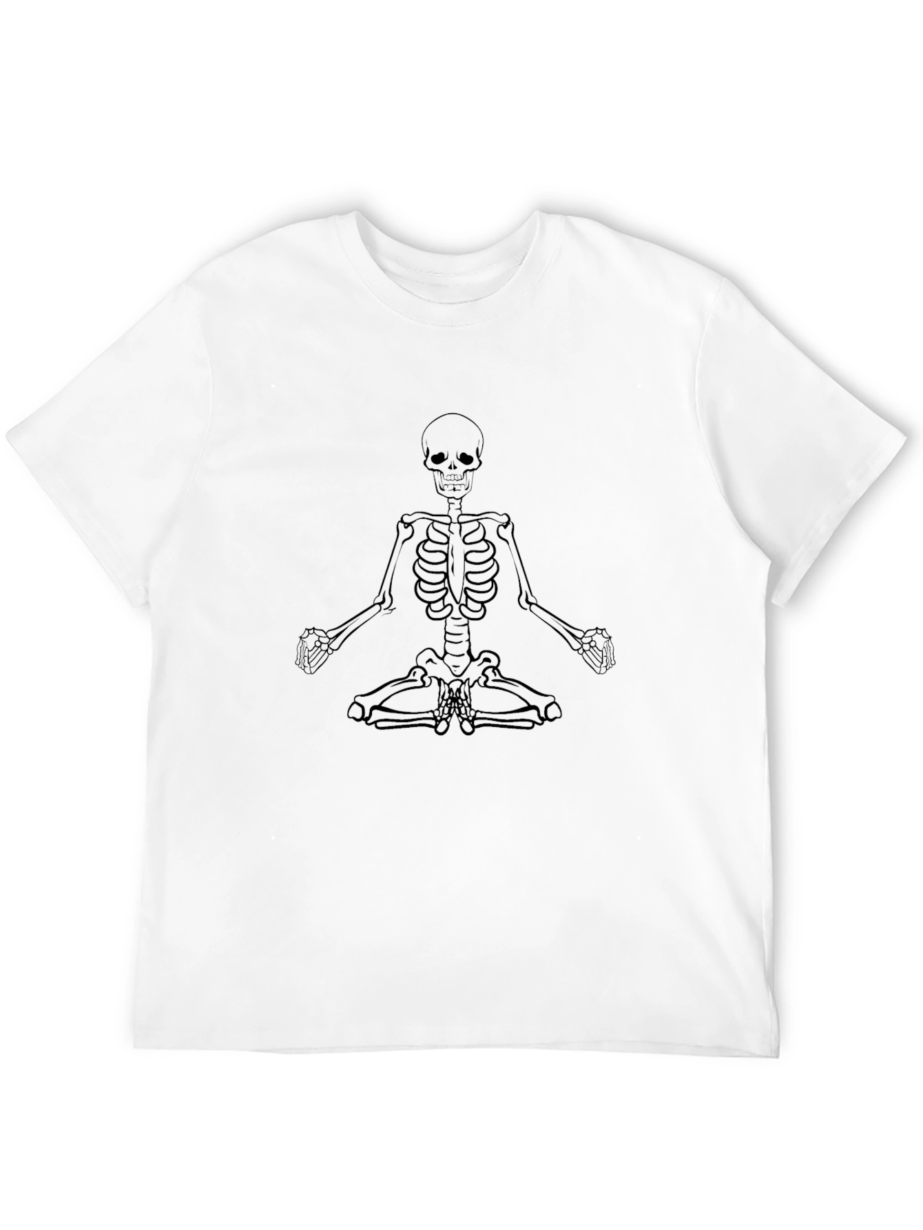 Black Meditating Skeleton T-Shirt view 12