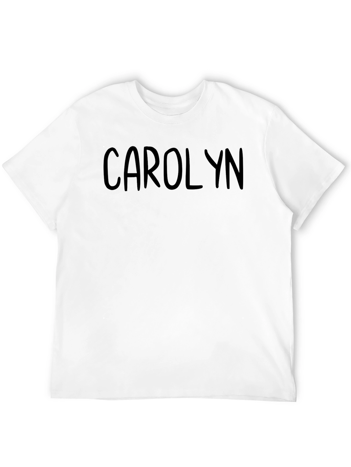 Black Personalized 'Carolyn' Black Cotton Tee view 12
