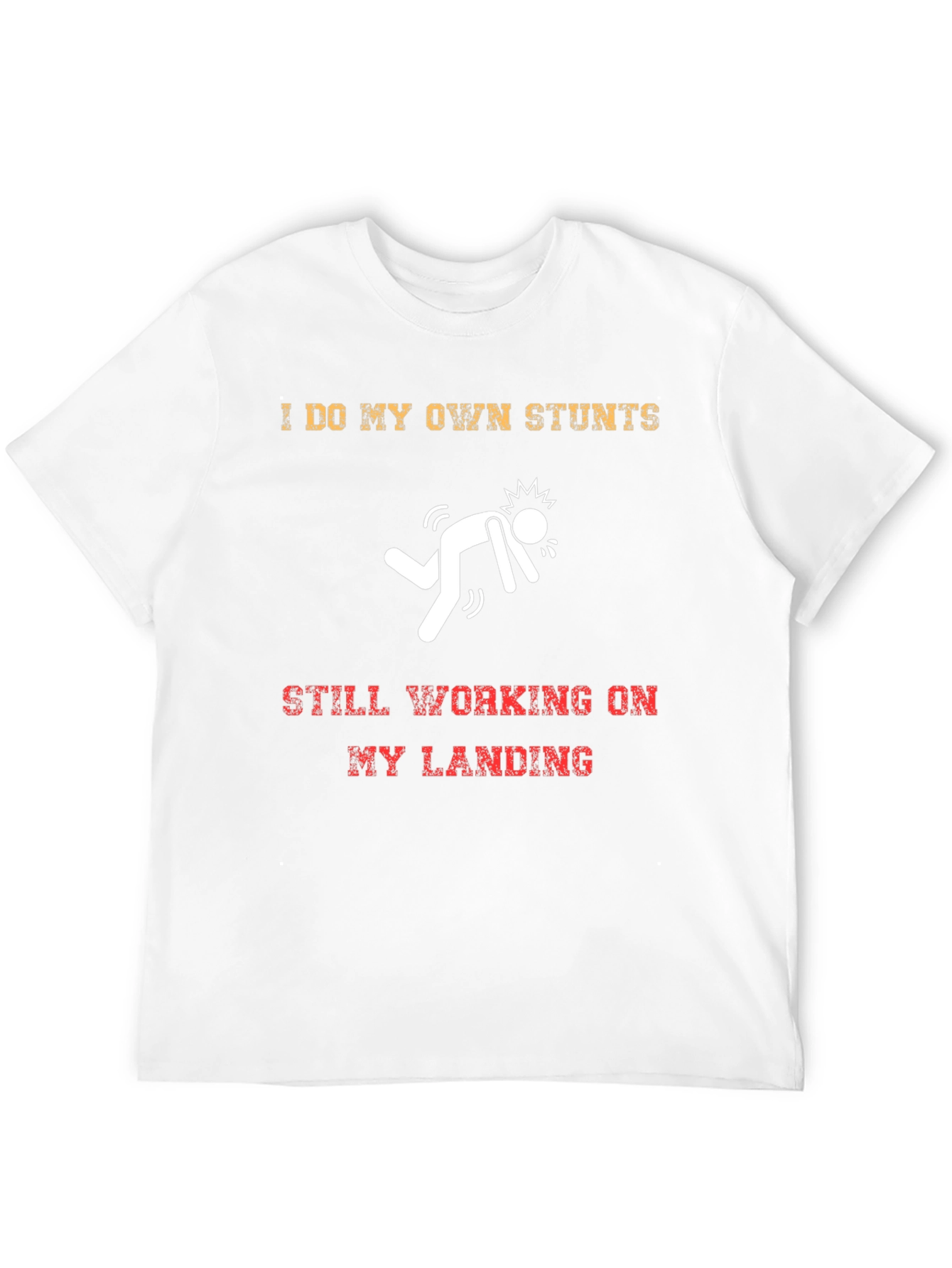 Black I Do My Own Stunts T-Shirt - Funny Graphic Tee view 12