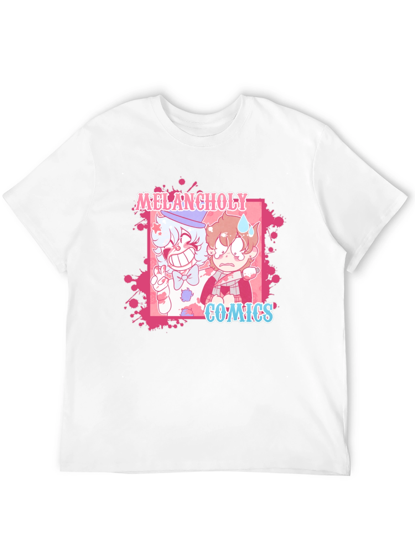 Black Melancholy Comics Graphic T-Shirt view 12