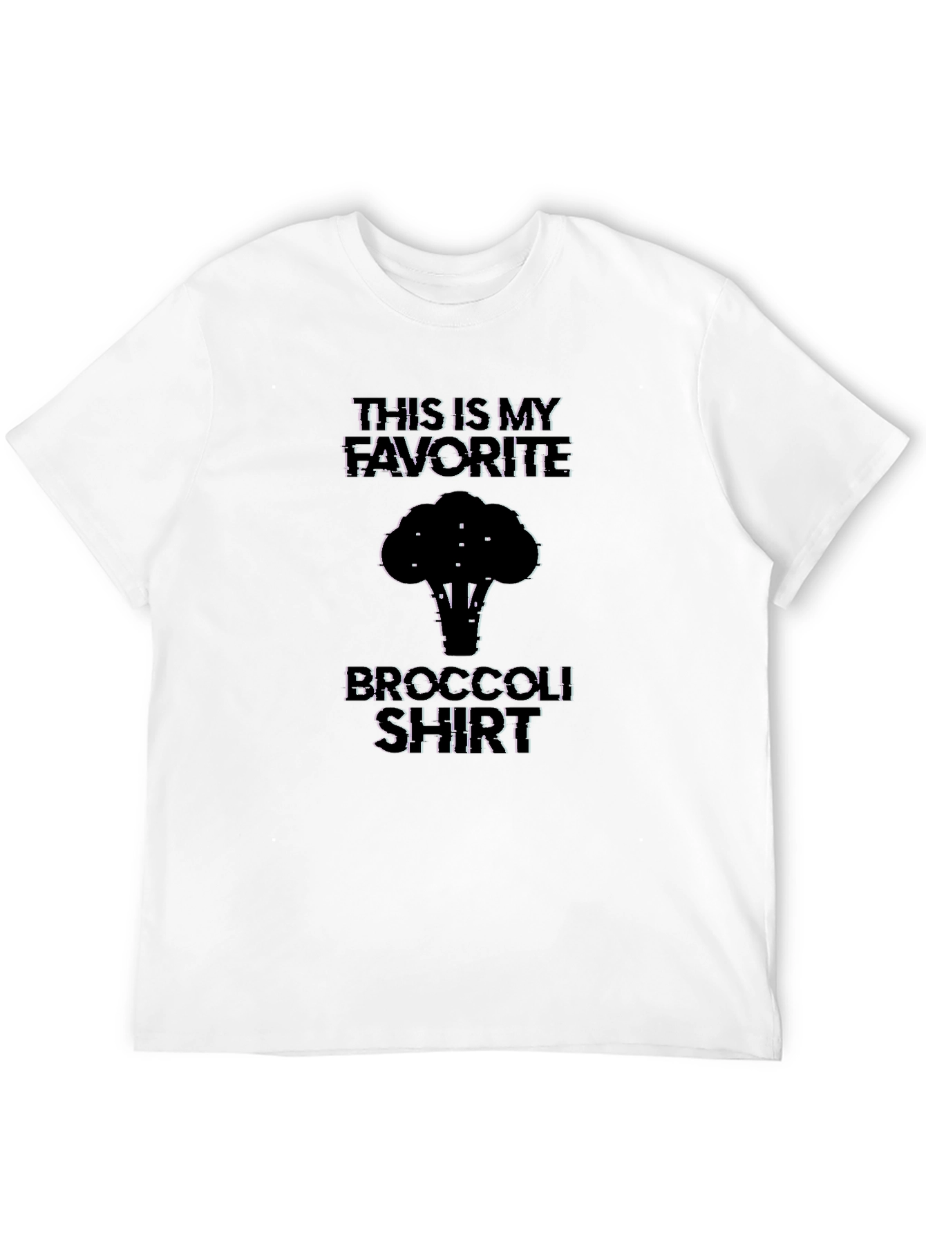 Black Funny Broccoli T-Shirt - My Favorite! view 12