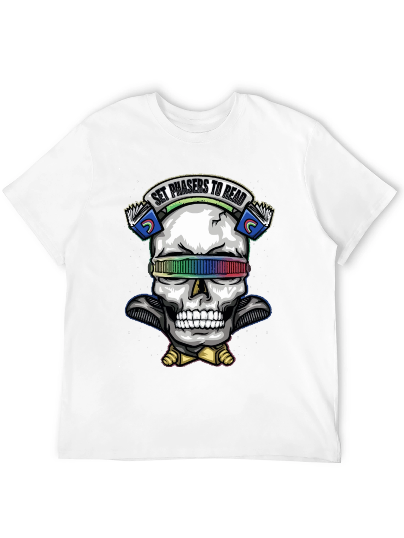 Black Set Phasers to Read T-Shirt view 12