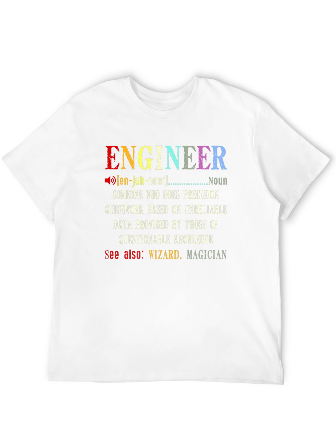 Black Engineer Definition Graphic T-Shirt view 12