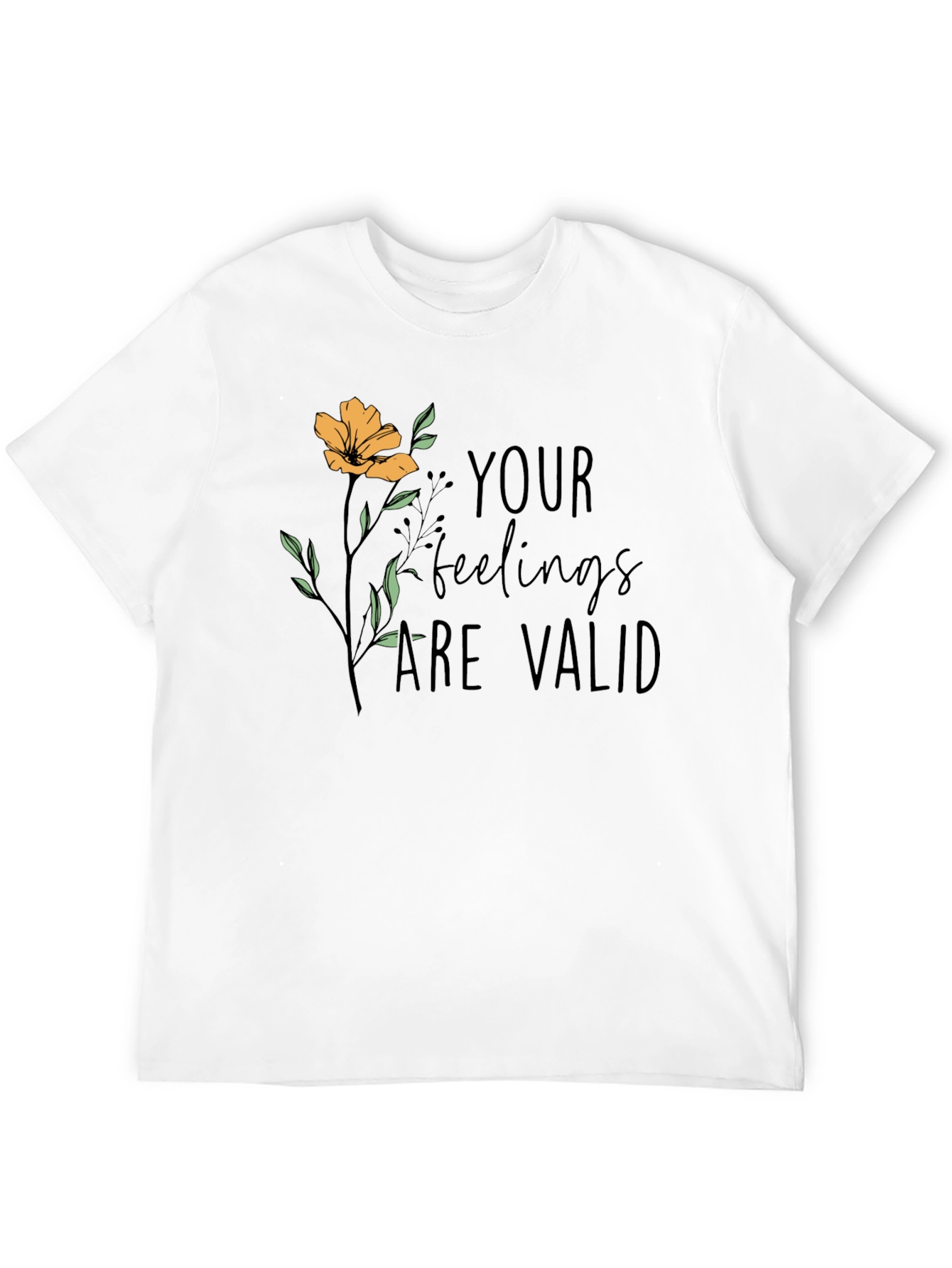 Black Valid Feelings Graphic T-Shirt - Black view 12