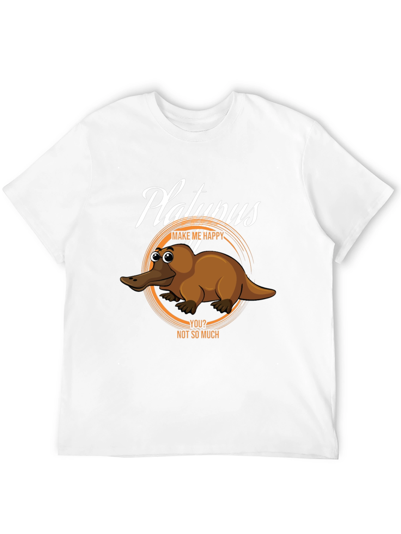 Black Funny Platypus Graphic T-Shirt view 12