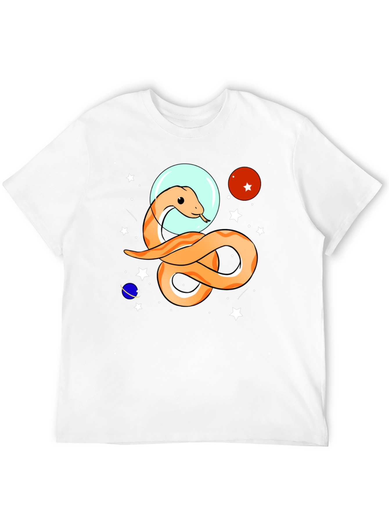 Black Space Snake Graphic Tee - Funky Universe Design view 12