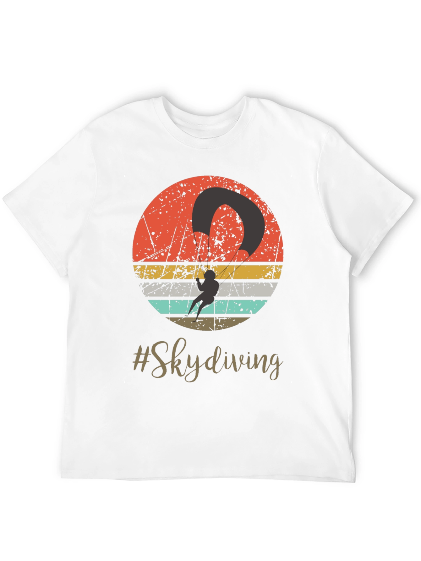 Black Retro Skydiving Graphic Tee view 12