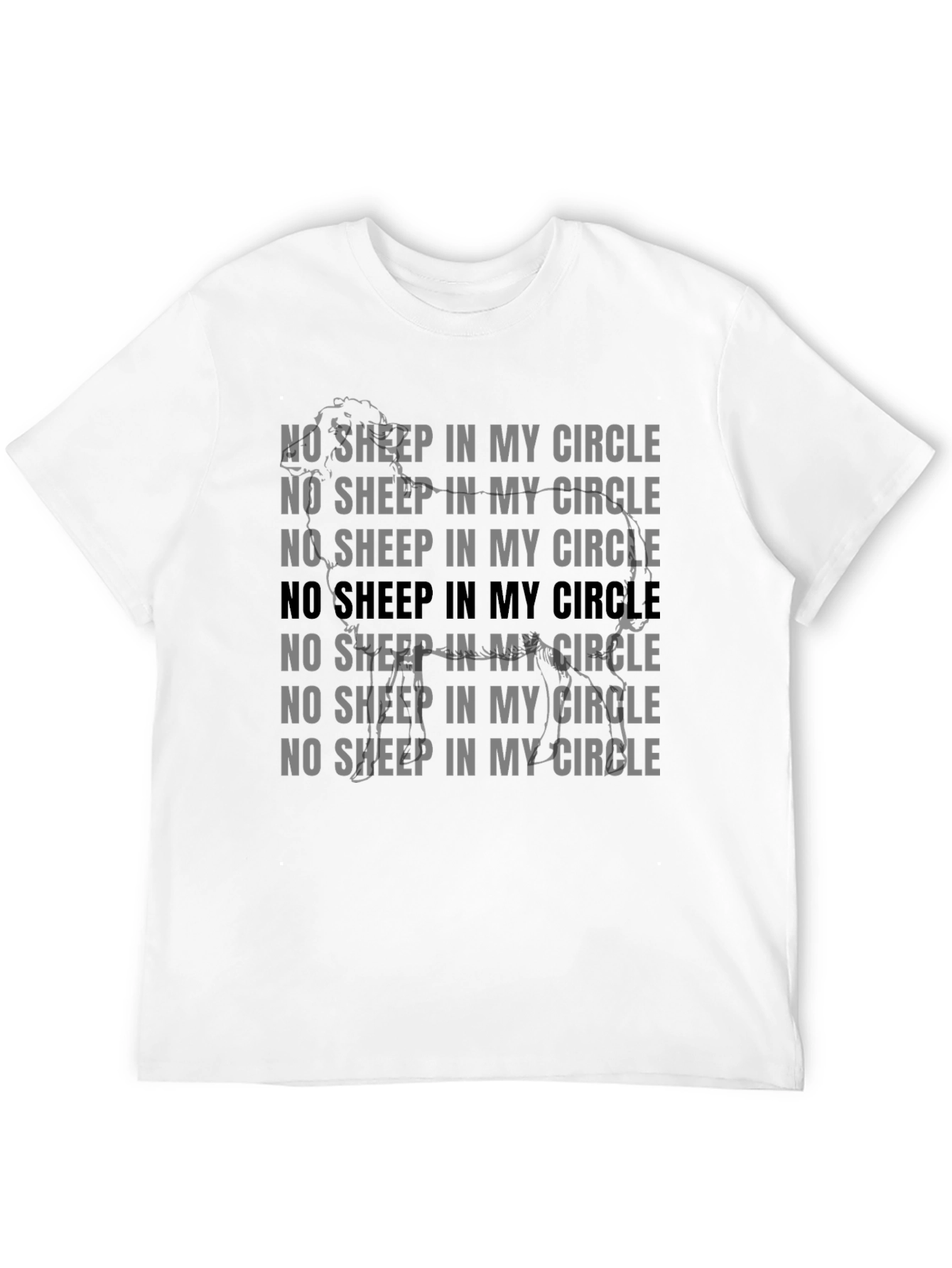 Black No Sheep In My Circle Graphic Tee view 12