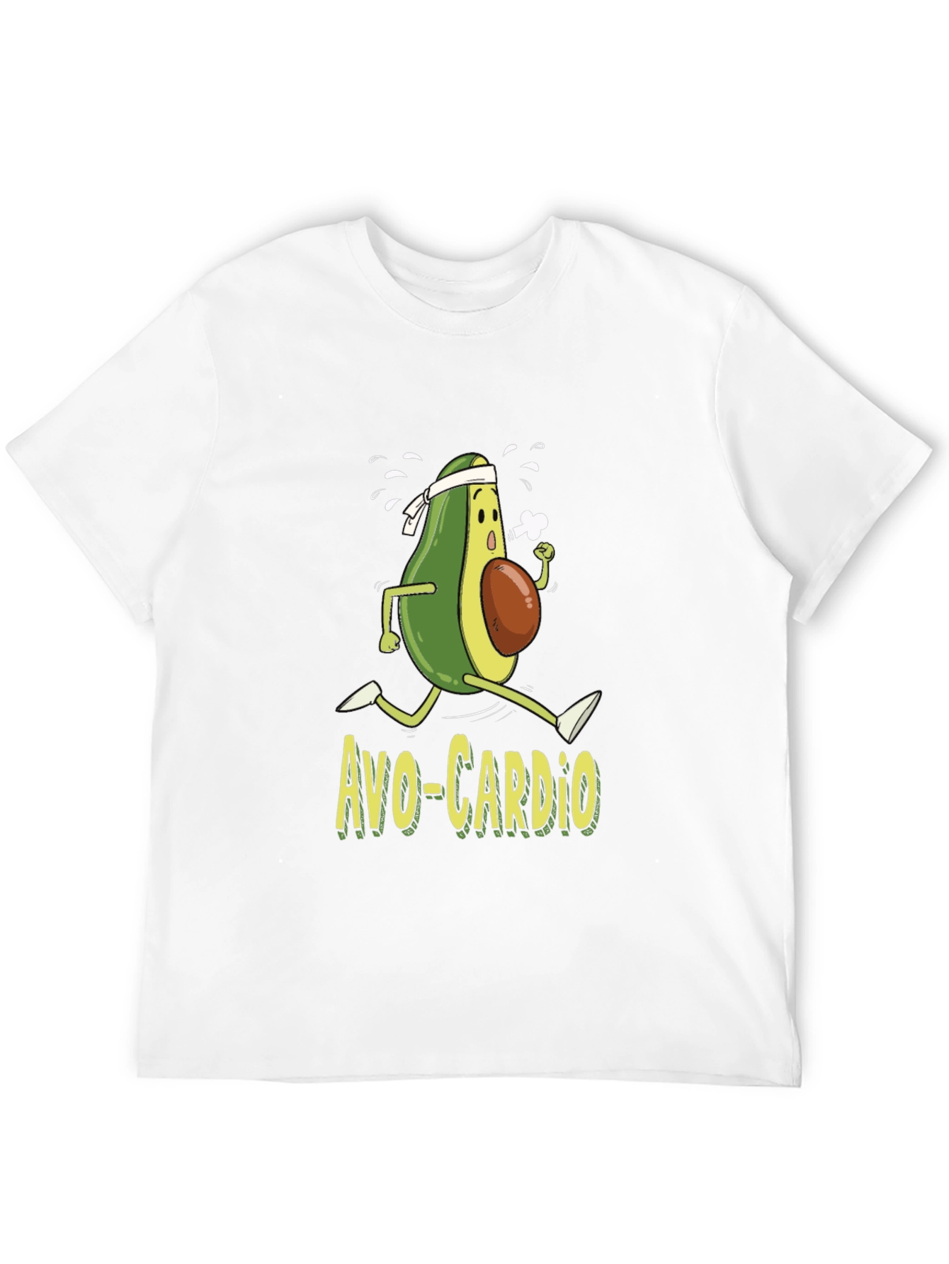 Black Avo-Cardio T-Shirt Funny Avocado Running Workout Tee view 12