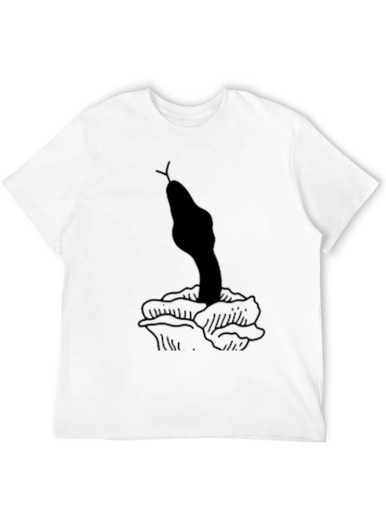Black Snake & Rose Graphic T-Shirt - Unisex Black Tee view 12