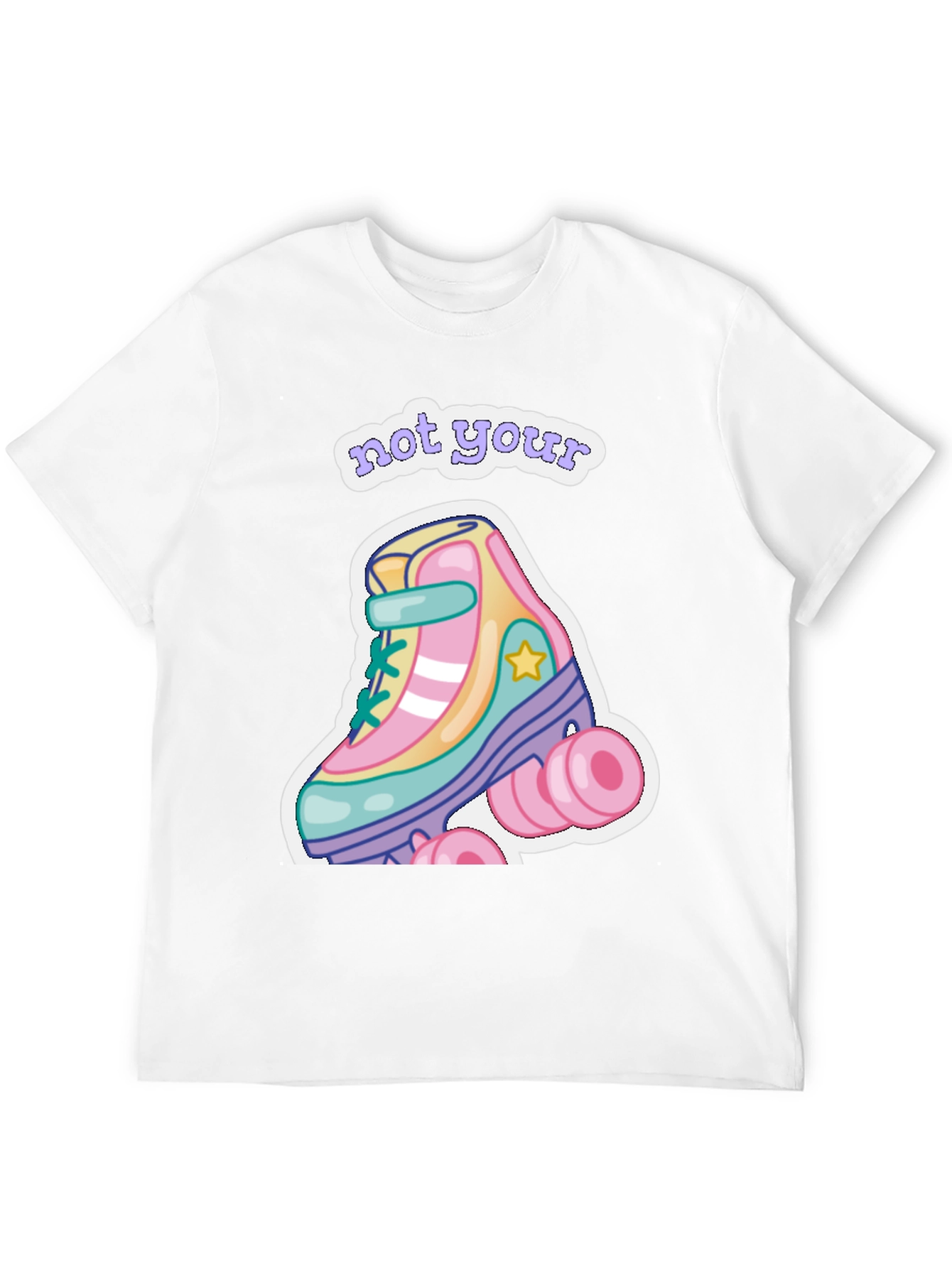 Black Retro Roller Skate T-Shirt - Not Your Skate! view 12