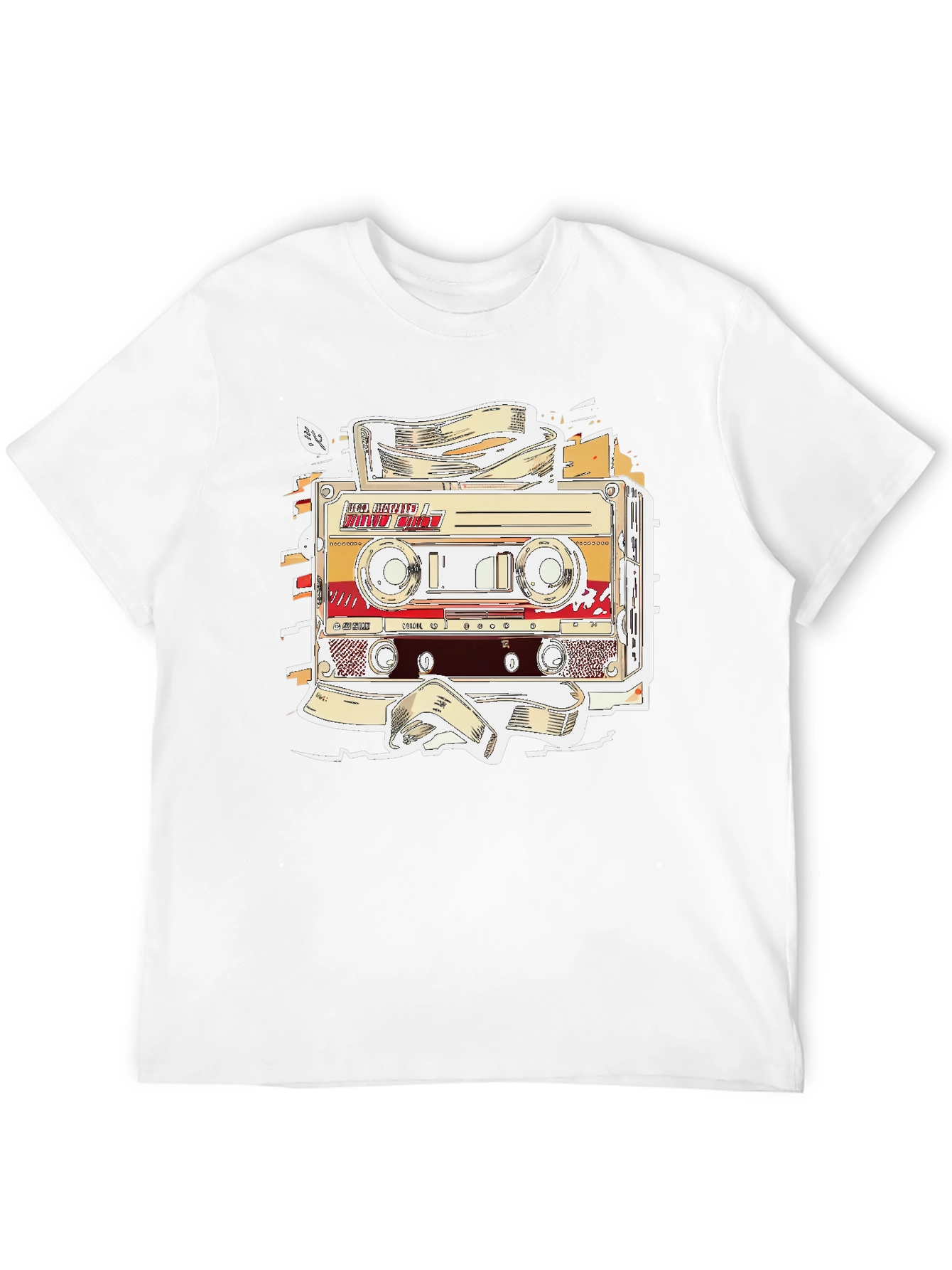 Black Retro Cassette Tape Graphic T-Shirt - Vintage Music Lover Tee view 12