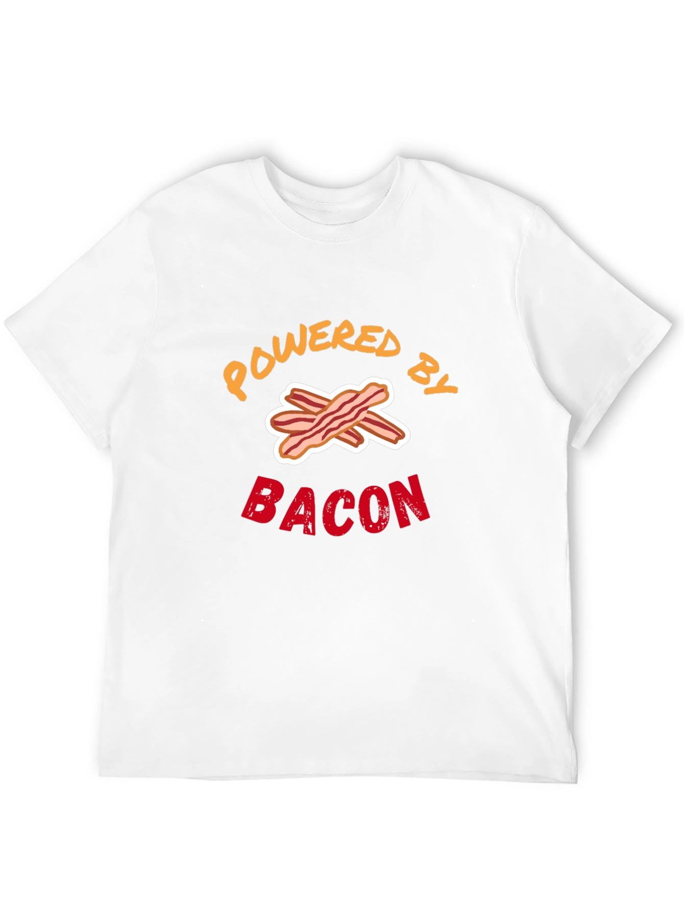 Black Powered by Bacon Graphic Tee view 12
