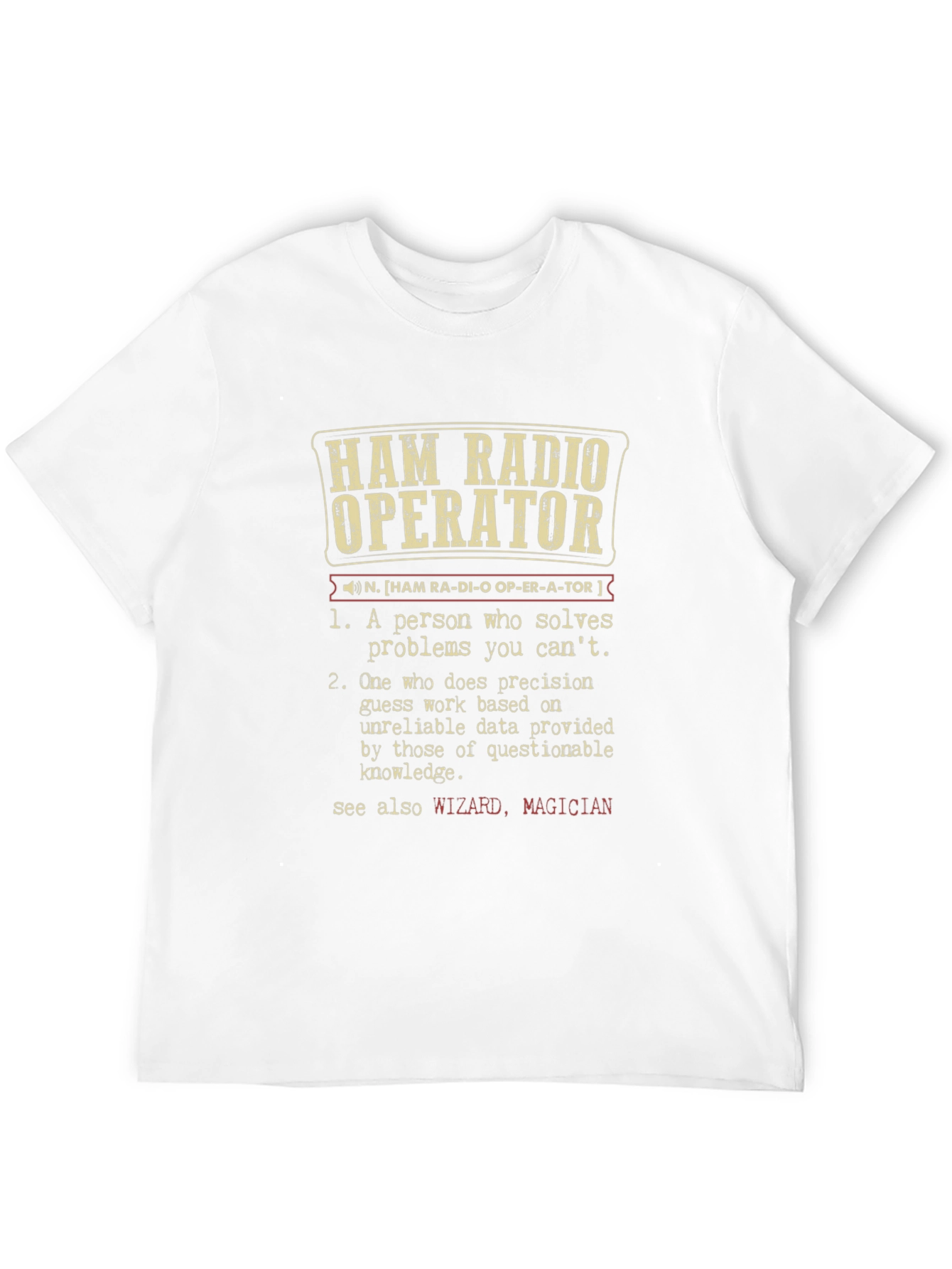 Black Ham Radio Operator Definition T-Shirt view 12