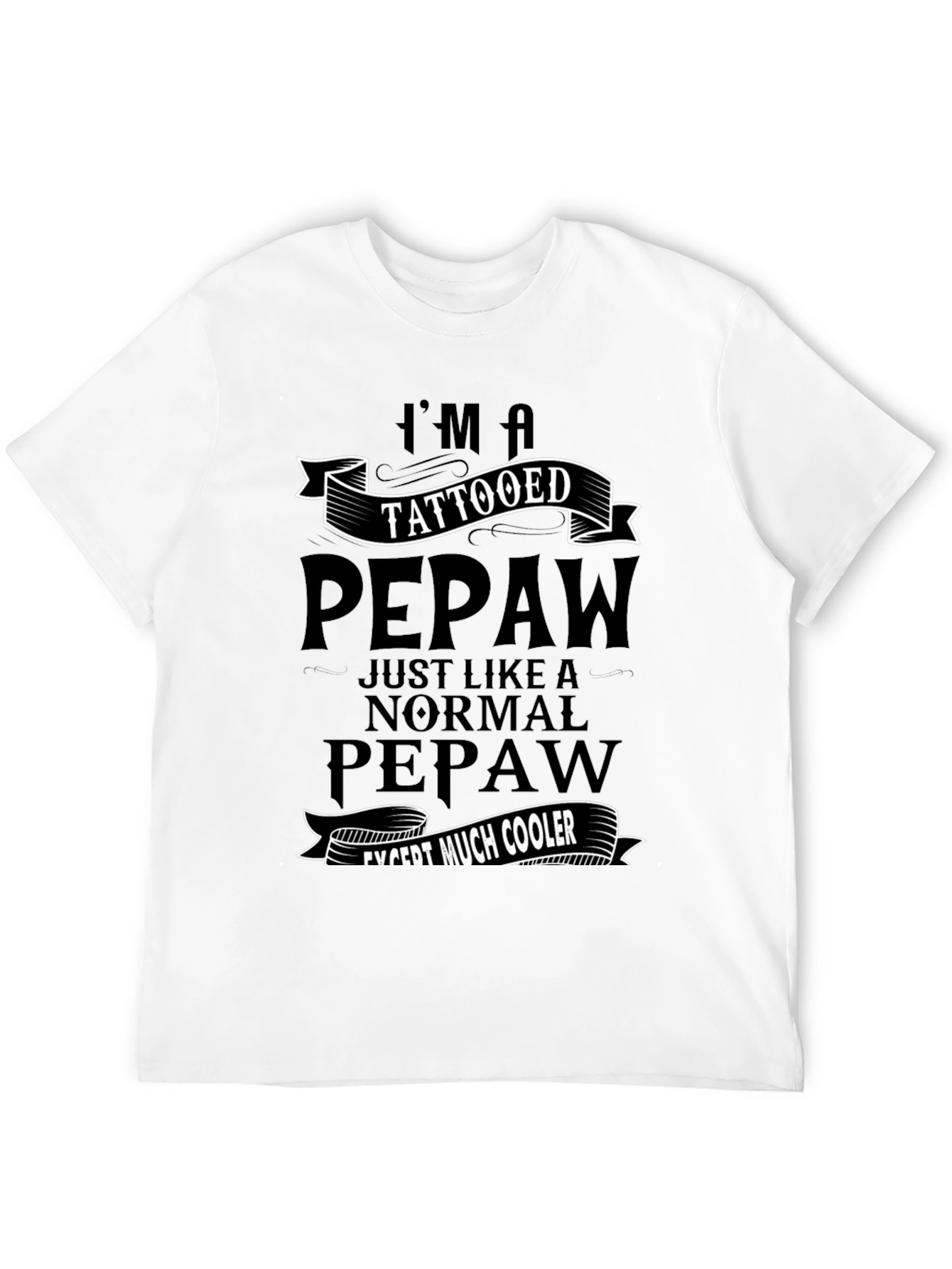 Black Tattooed Pepaw T-Shirt - Cool Grandpa Graphic Tee view 12