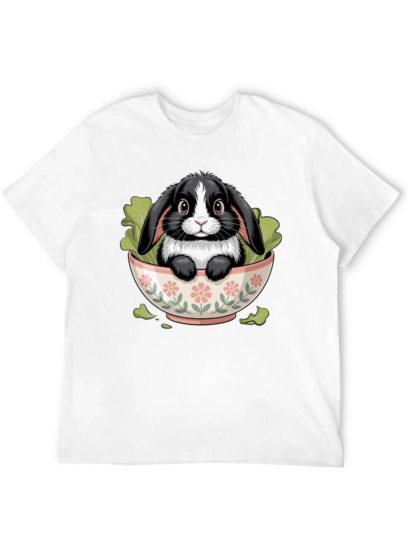 Black Bunny in Bowl Graphic Tee view 12