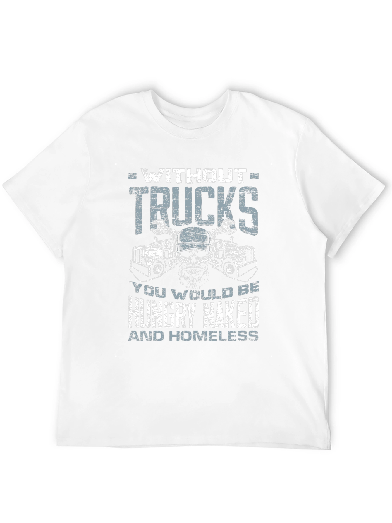 Black Trucker T-Shirt - Without Trucks - Graphic Tee view 12