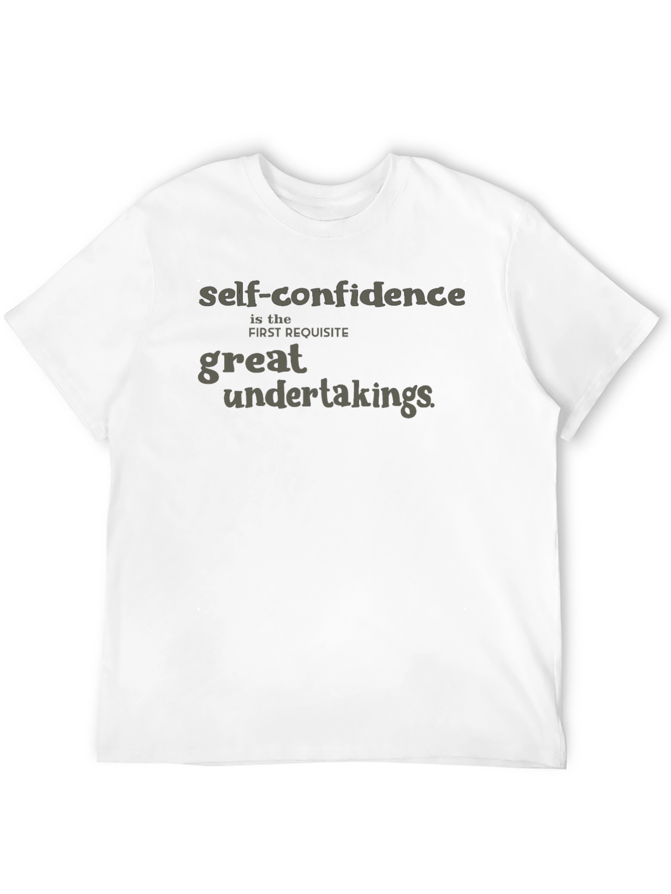 Black Self-Confidence Graphic Tee - Black Crew Neck T-Shirt view 12