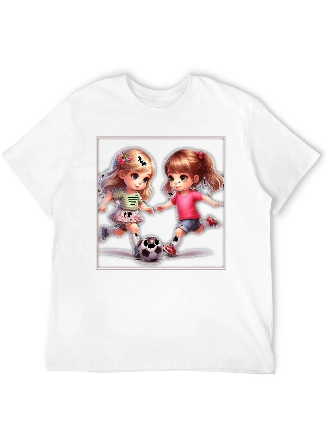 Black Soccer Girls Graphic T-Shirt view 12
