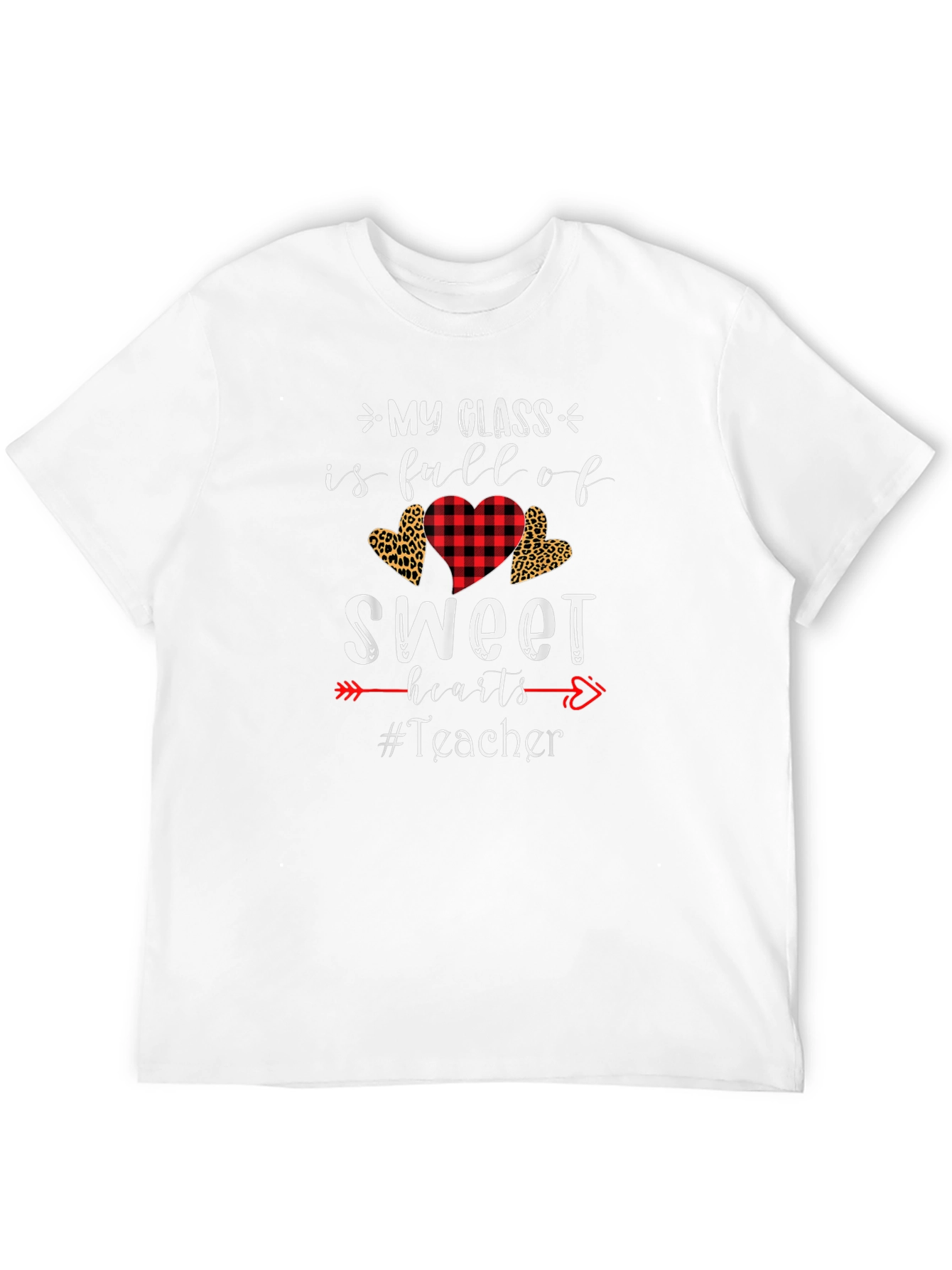 Black My Class Full of Sweethearts Teacher T-Shirt view 12