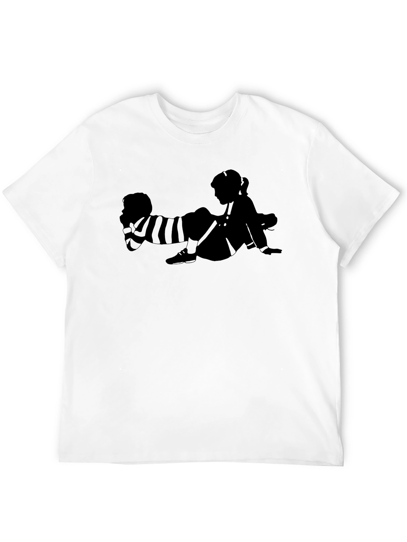 Black Retro Kids Graphic T-Shirt - Black Cotton Tee view 12
