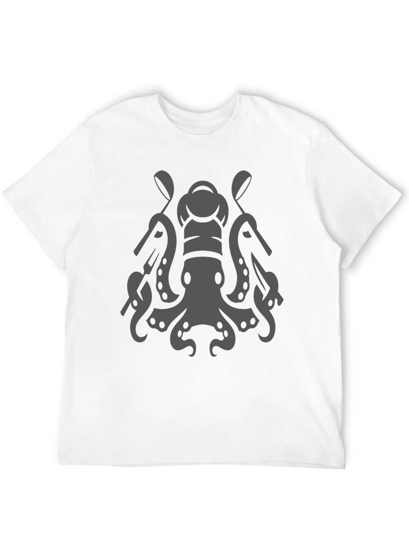 Black Chef Octopus Graphic Tee - Black Cotton Blend view 12