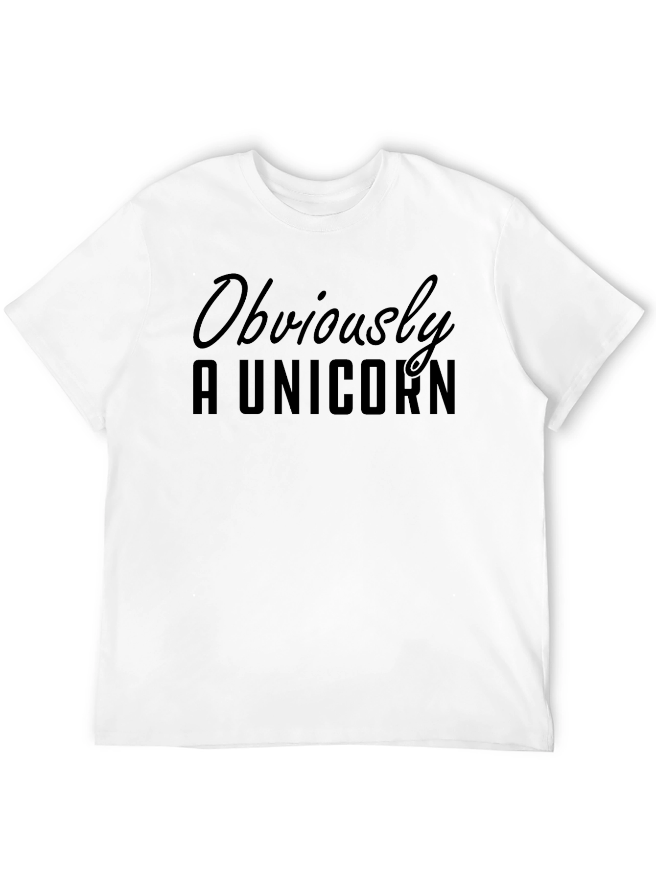 Black Obviously A Unicorn T-Shirt | Unique Design view 12