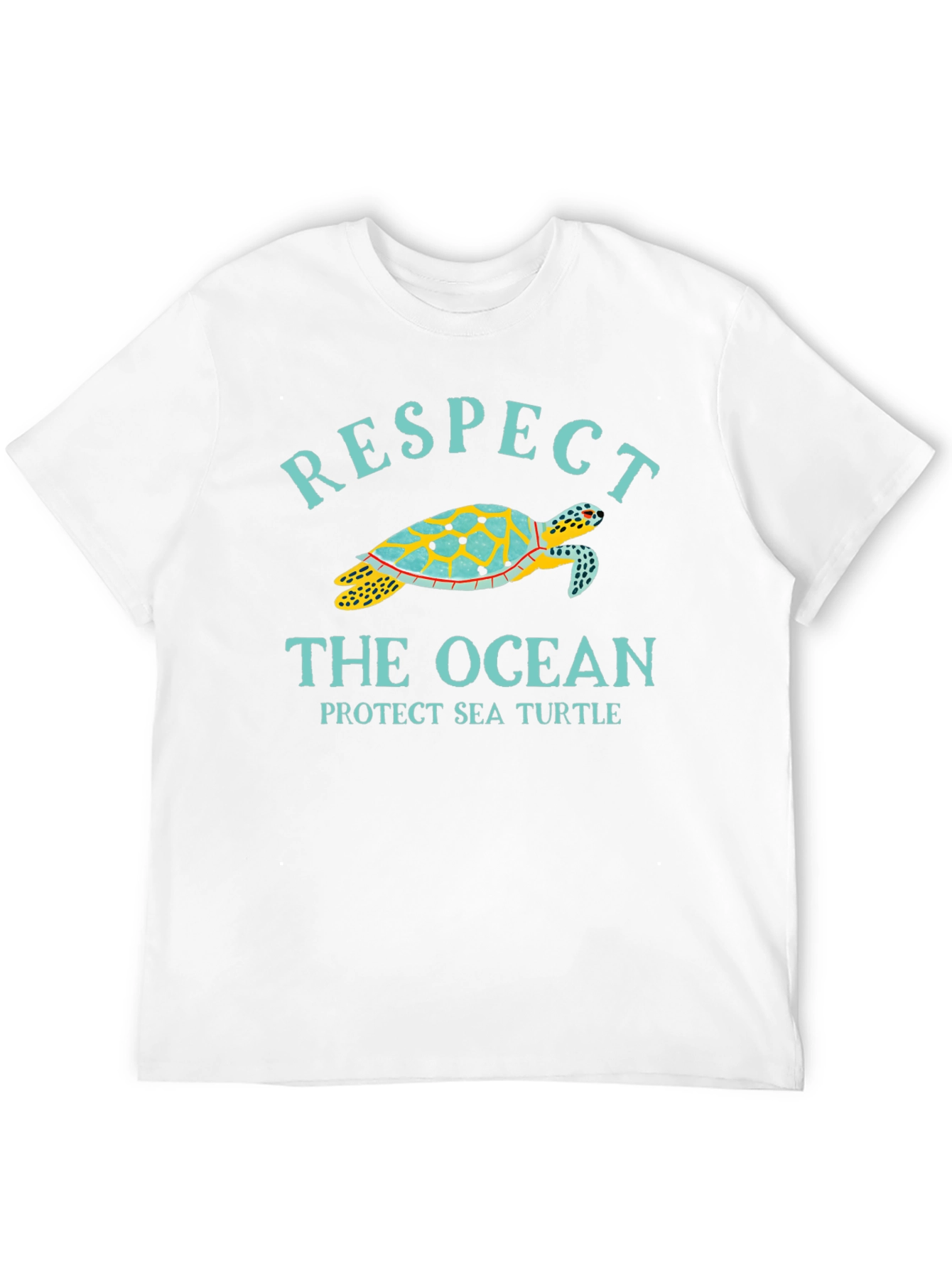 Black Respect the Ocean Sea Turtle Graphic Tee view 12