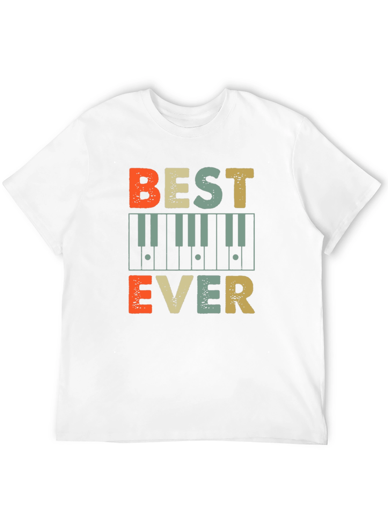 Best Ever Piano T-Shirt - Vintage Music Tee - 12