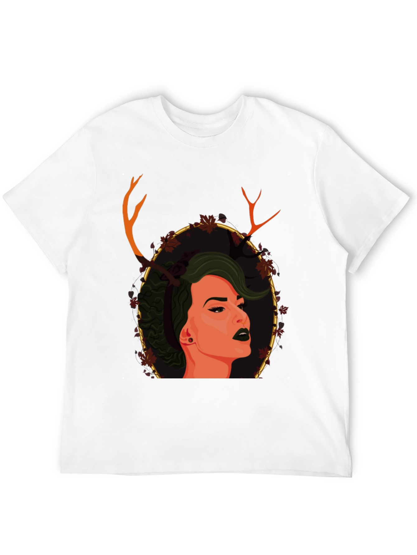 Black Antler Woman Graphic T-Shirt - Unique Design view 12