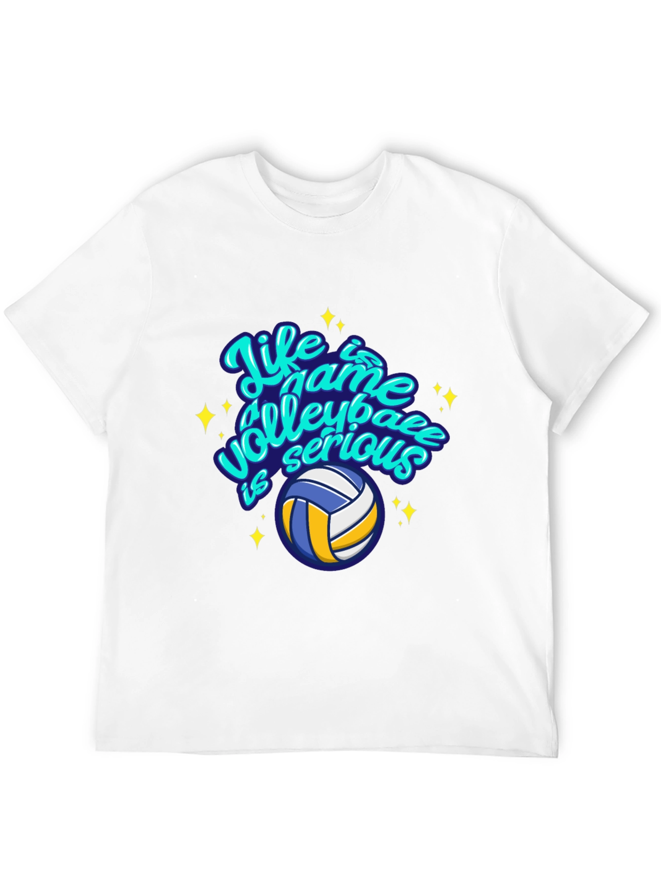 Black Volleyball Life Game Graphic Tee - Casual Comfort view 12