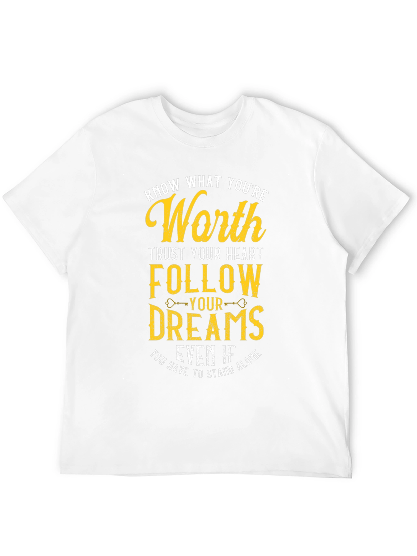 Black Motivational T-Shirt: Know Your Worth, Follow Your Dreams view 12