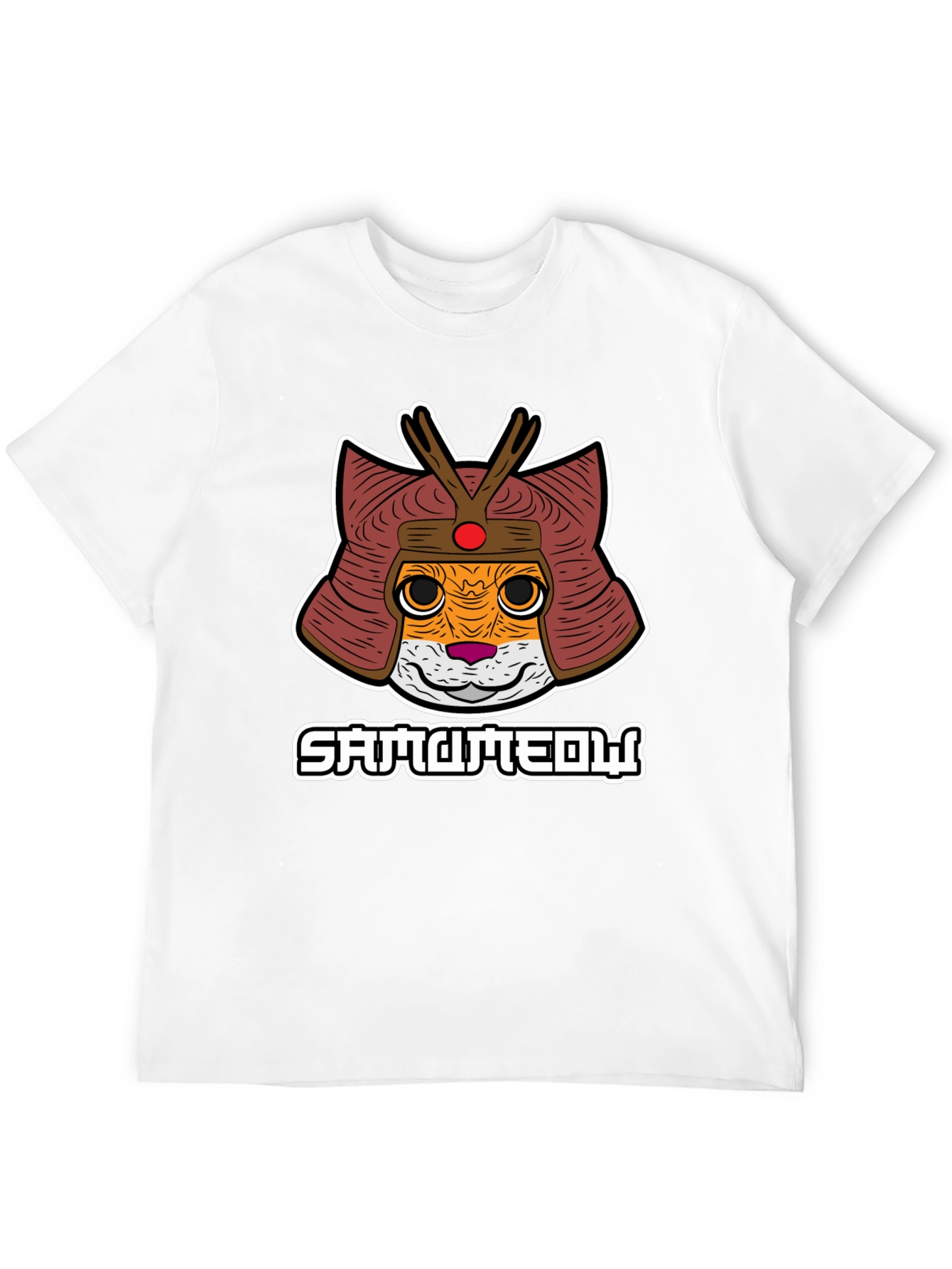 Black Samurameow T-Shirt: Cat Samurai view 12