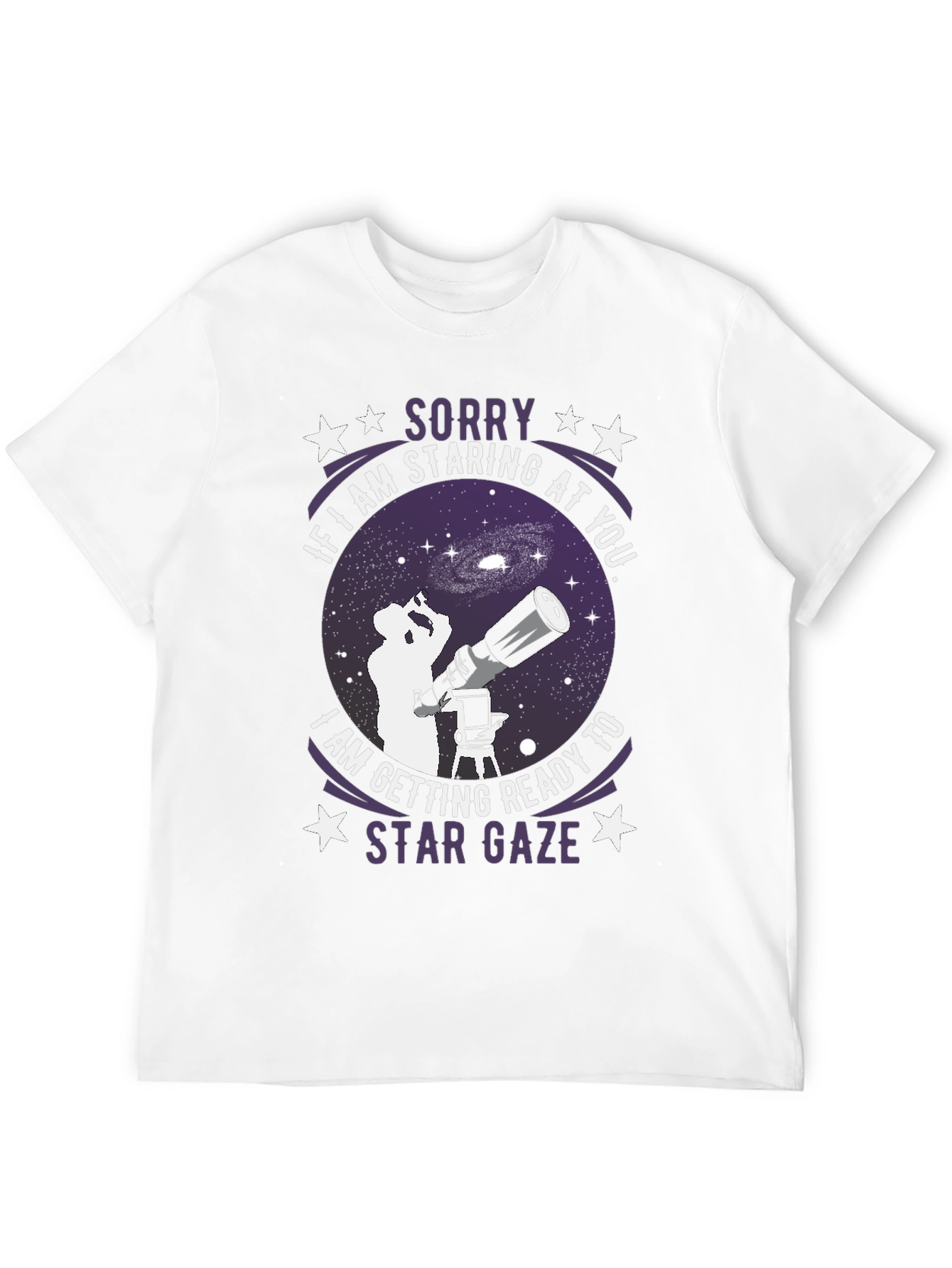 Black Star Gaze T-Shirt - Sorry If I'm Staring! view 12