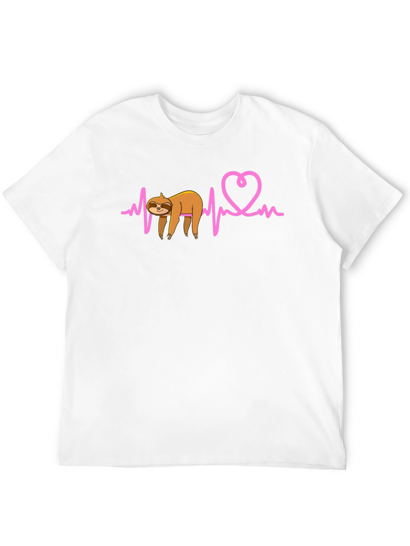 Black Sloth Heartbeat T-Shirt - Cute & Unique Design! view 12