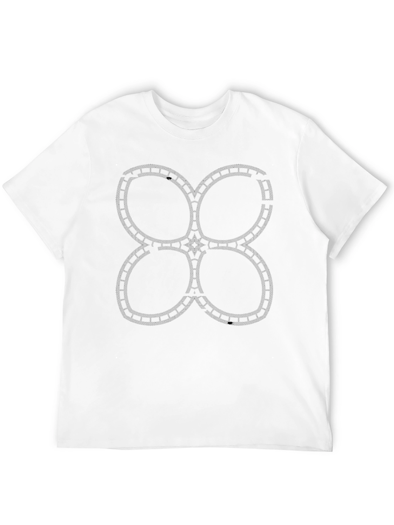 Black Graphic Tee: Roller Coaster Clover - Black Cotton view 12