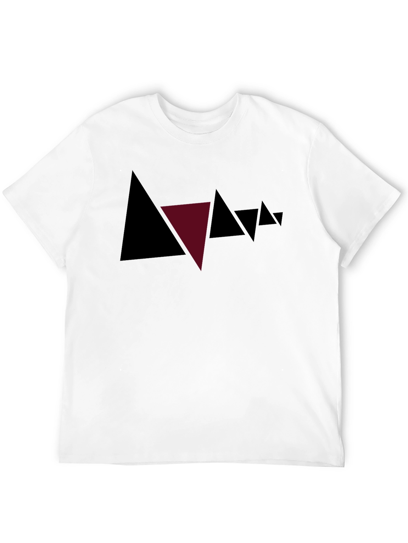 Black Abstract Triangle Graphic Tee - Modern Style view 12