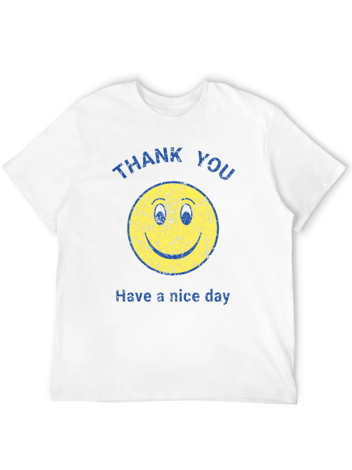 Black Retro Smiley Face T-Shirt - "Have a nice day" view 12