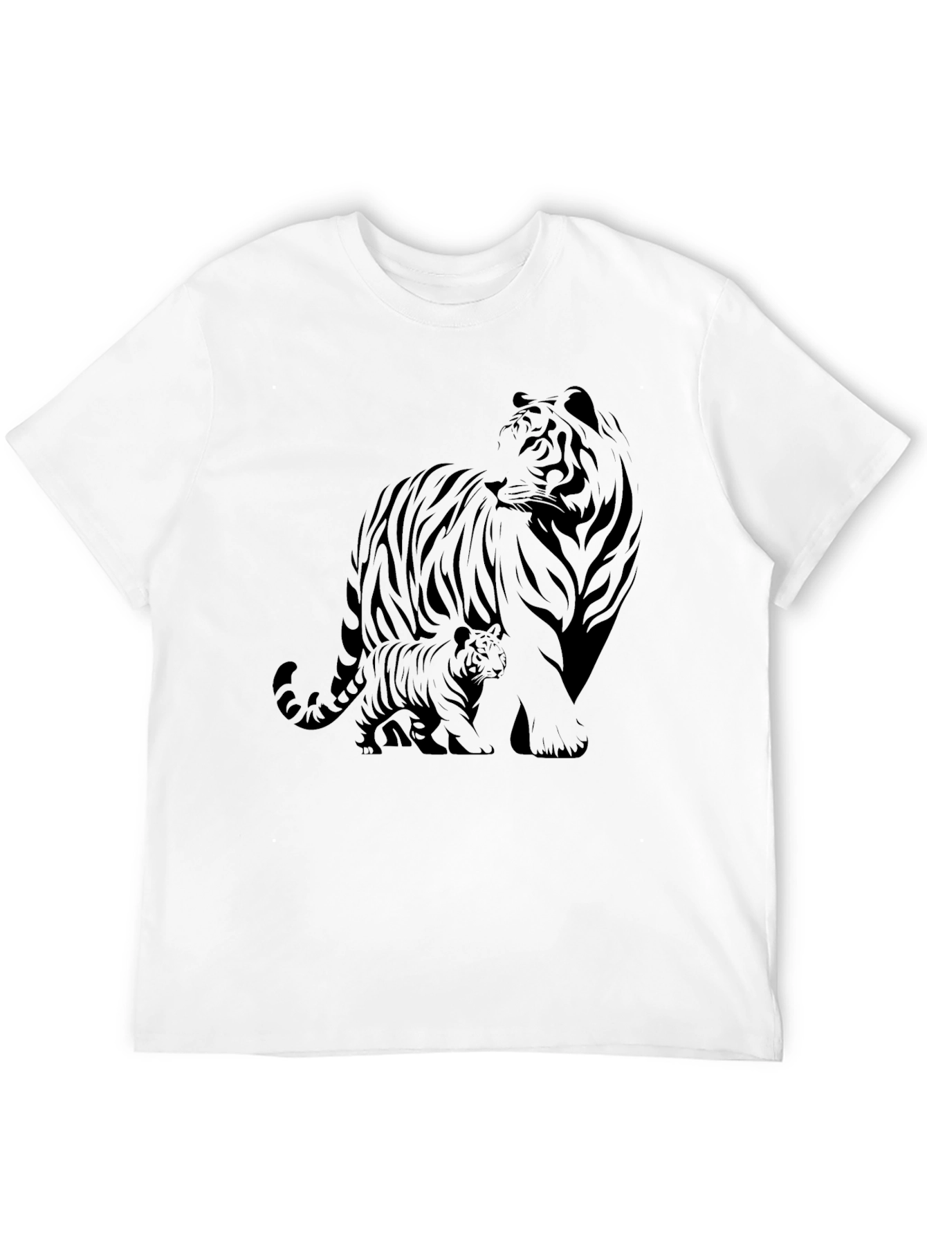 Black Black Tiger Graphic Tee - Stylish Animal Print Shirt view 12