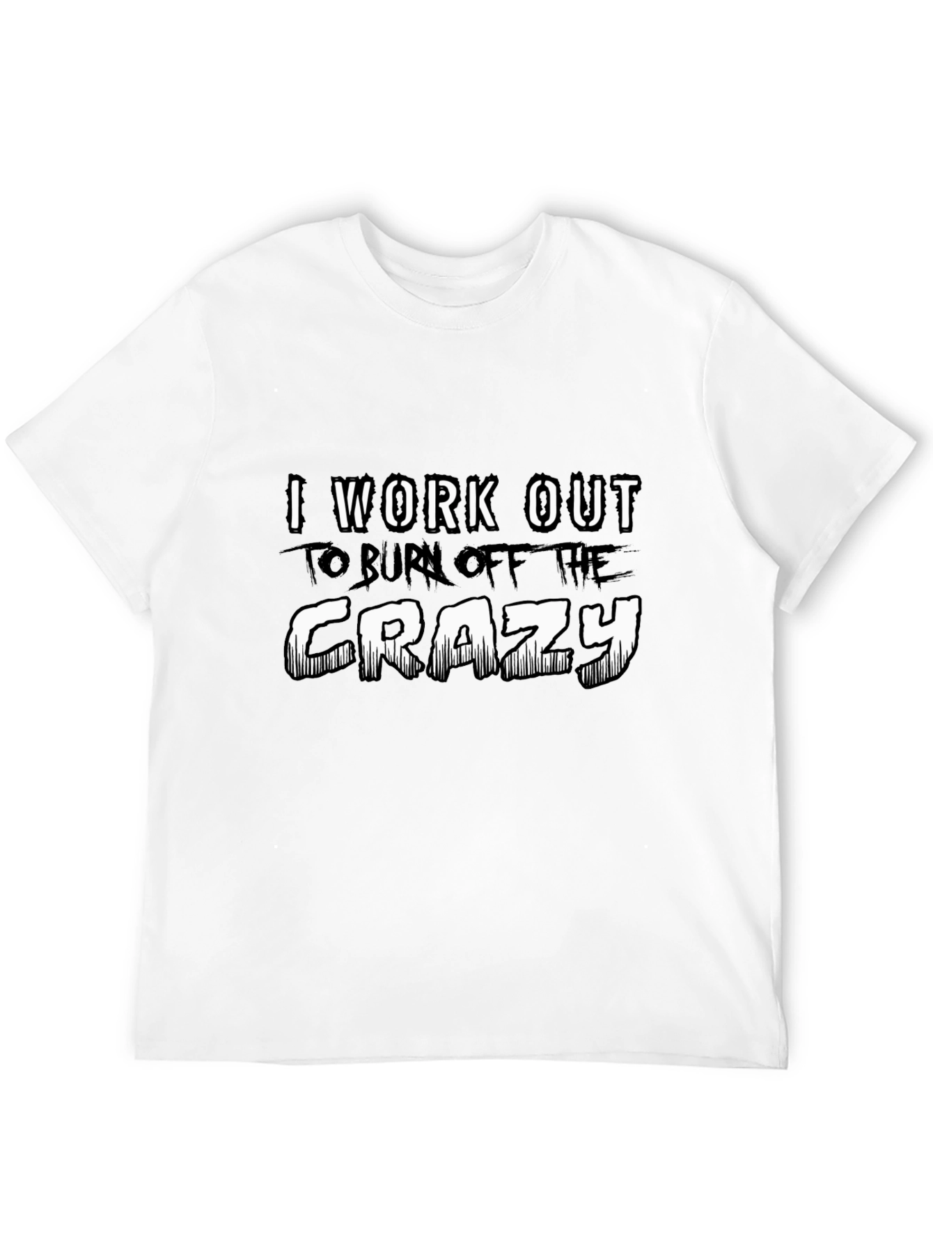 Black Workout Crazy Burnout Graphic Tee - Black view 12